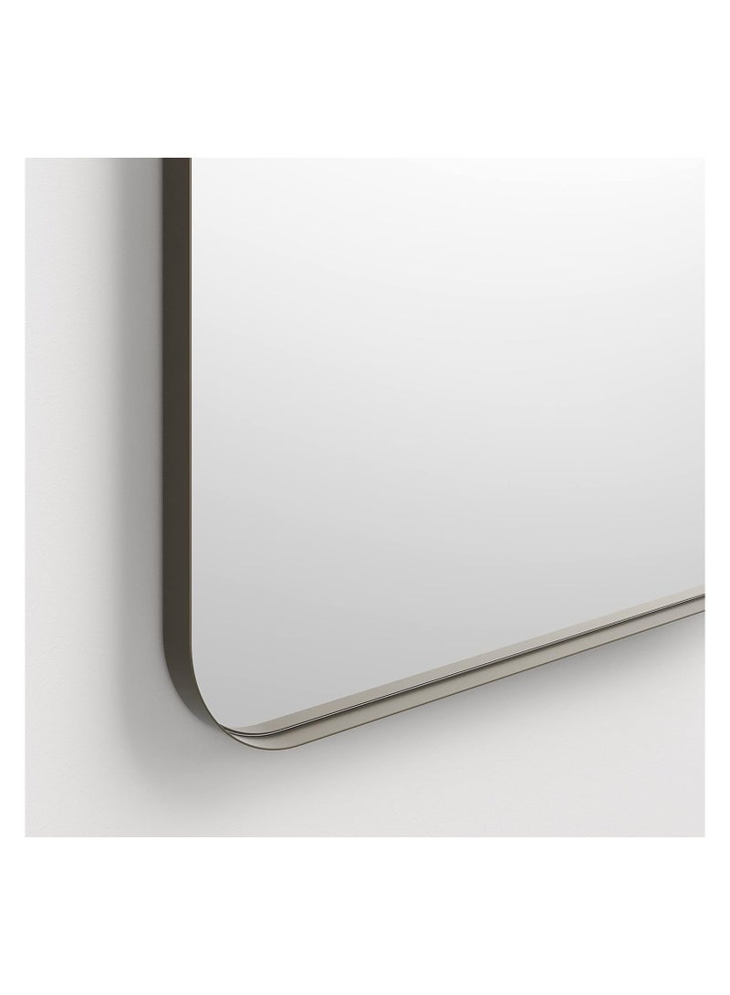 سبيس مرآة Better Bevel بإطار معدني من النيكل مقاس 24 بوصة × 36 بوصة | مرآة حائط حمام مستطيلة الشكل | زاوية مستديرة - Image 4