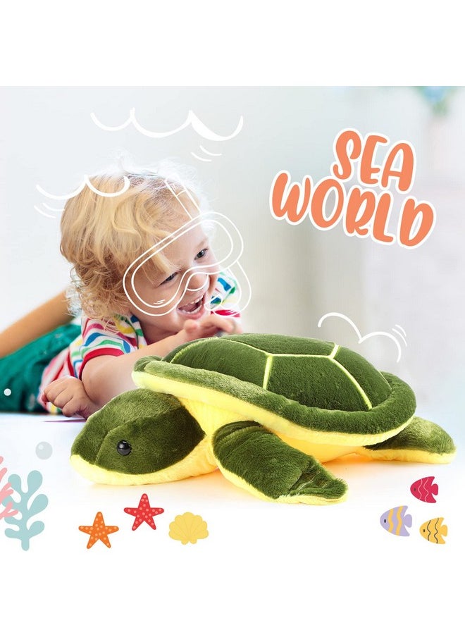 Civaner Turtle Stuffed Animals Sea Turtle Plush, Giant Stuffed Turtle, Plush Pillow Toys, Tortoise Plush Toys Doll For Birthday Christmas Thanksgiving Day Halloween(12 Inches)  - Image 5