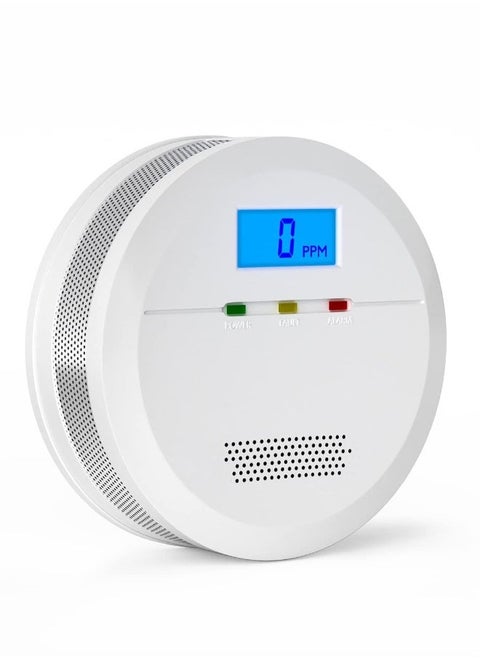 Carbon Monoxide Alarm Detector, Detector with LCD Display, CO Battery Powered, High Decibel for Home, Garage, Office