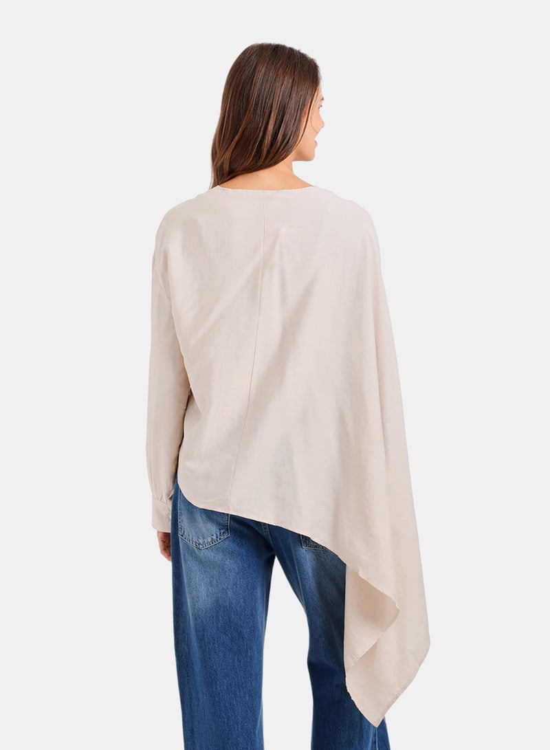 Carina Asymmetrical Wrap Blouse - Image 4