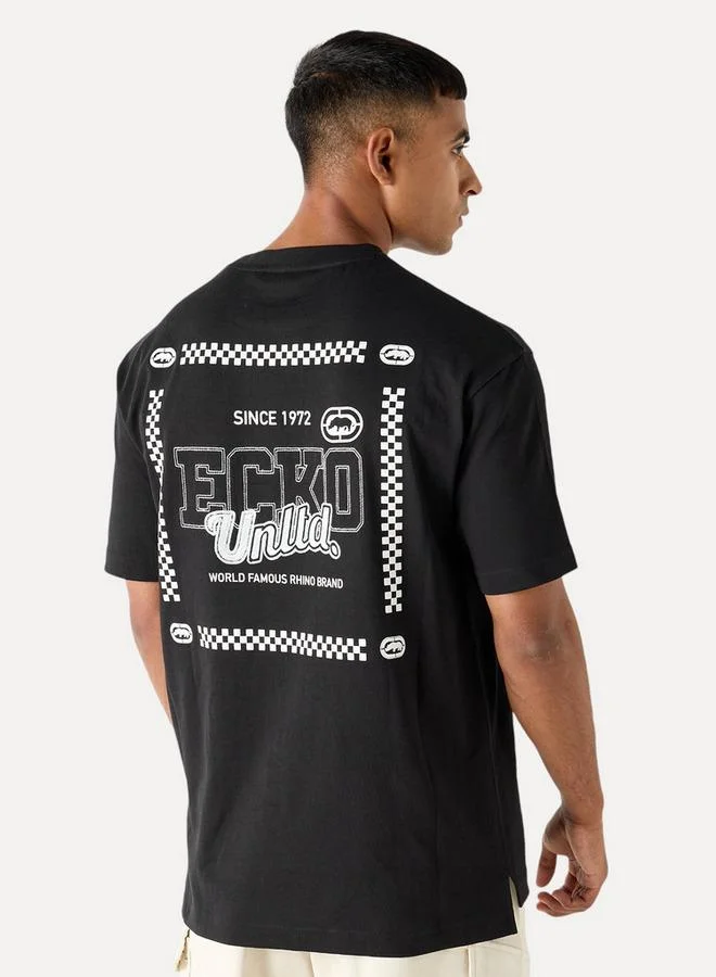 Ecko Unltd. Ecko Unltd Printed Crew Neck T-shirt with Short Sleeves