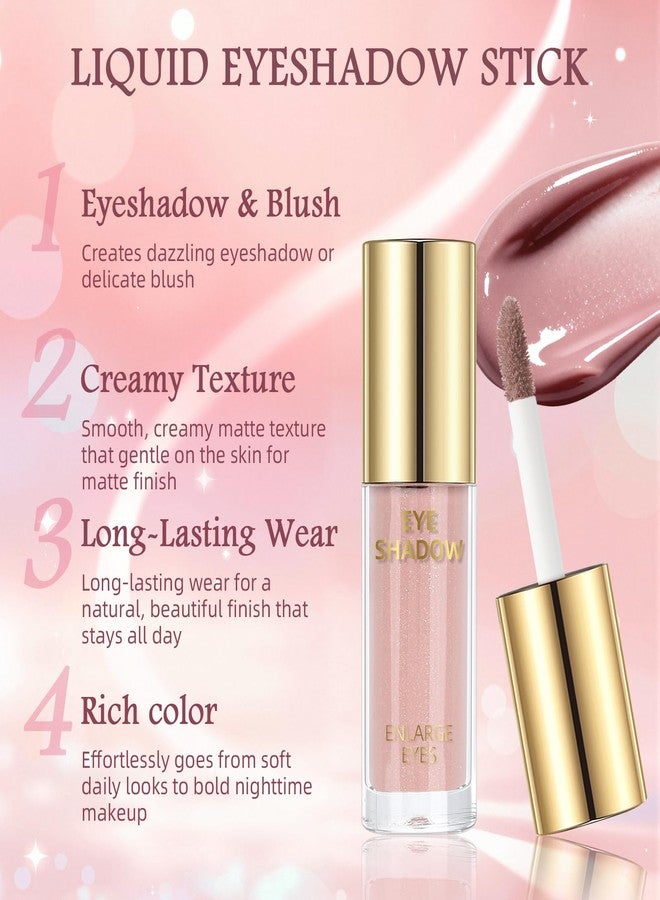 Euphily Matte Liquid Eyeshadow Stick, Blendable Smooth Cream to Powder Eye Shadow, Long-Lasting Lightweight High-pigmented Eye Makeup for Older Women, Quicking-Dry Vegan & Cruelty-Free, 08# Warm Brown - Image 3