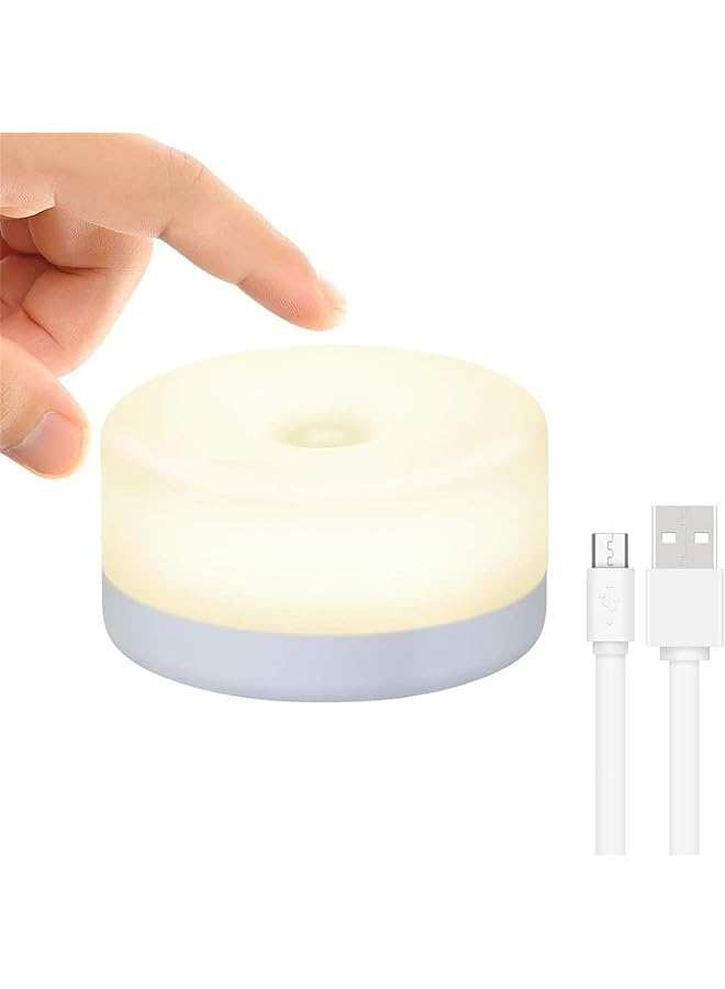 The Bros Night Light - Rechargeable Mini Touch Light, Wireless LED Night Lights for Kids, Soft Eye Caring Night Light for Sleep Aid, Dimmable Nursery Lamp (Warm Light) - Image 1