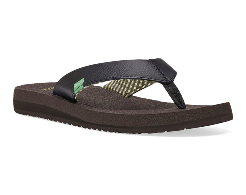 Sanuk Women's Yoga Mat Core | Flip Flops for Women | Yoga Sandals For Women | Memory Foam Footbed, Brown, 8 - Image 2