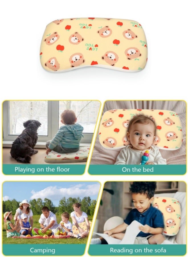 BESTPEAK Soft Toddler Sleep Pillow - Breathable Small Pillow (14.5'' x 8.4'') with Removable Cover - Great for Travel and Nursery, Cute Bear Design - For Kids Ages 1-2  - Image 1