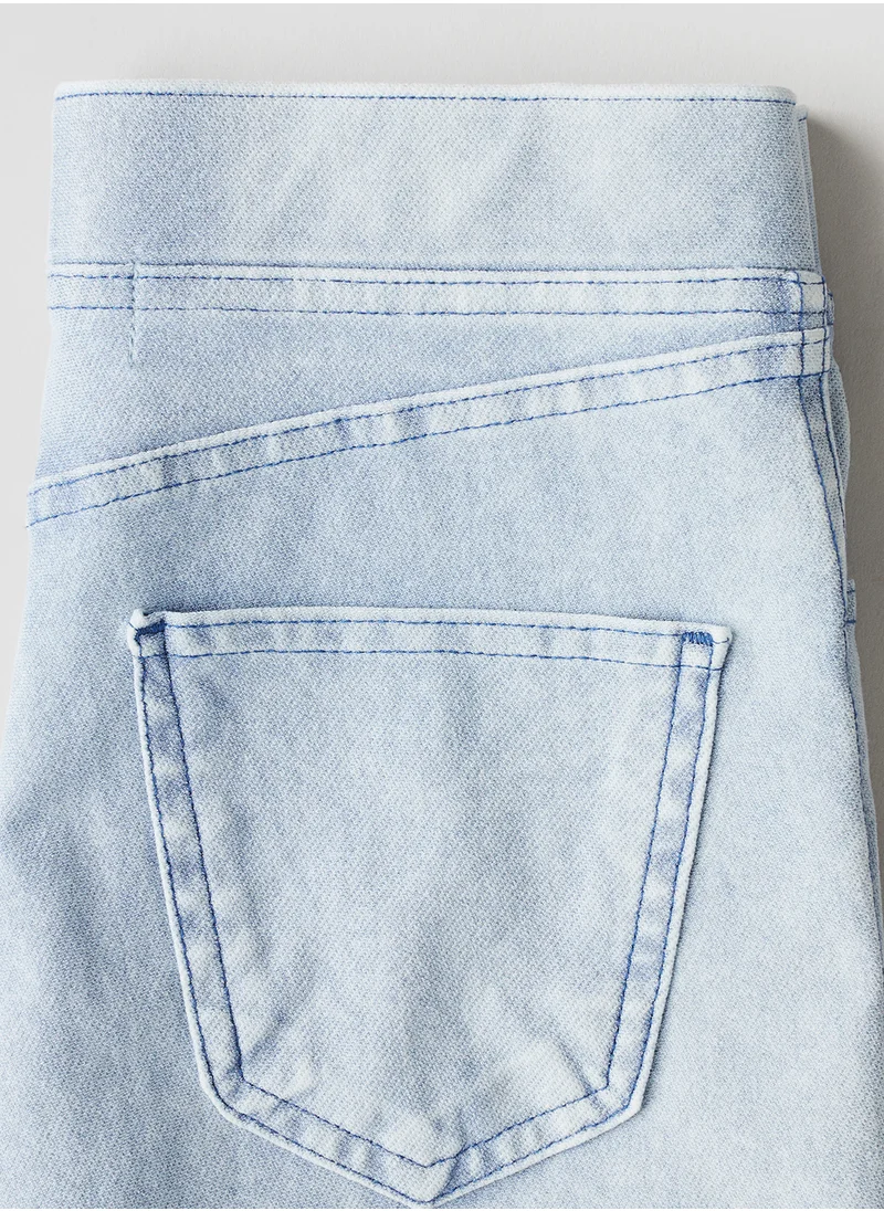 اتش اند ام Denim-Look Jersey Shorts