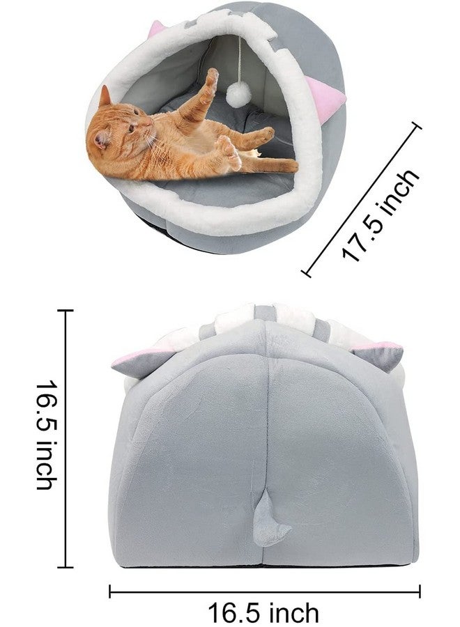 AZOD Warm Pet Basket Cozy Kitten Lounger Cushion Cat House Tent Very Soft Dog Mat Bag For Washable Cave Cat Beds,Kitten Beds,Cat Beds & Furniture, Pet Bed - Dinosaur || Large Size || - Image 3