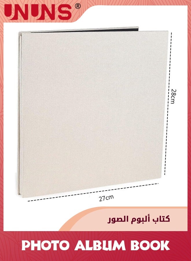 UNUNS ألبومات الصور، كتاب ألبومات صور زفاف عائلية بسعة كبيرة جدًا، صور مغناطيسية ذاتية اللصق مصنوعة يدويًا، كتاب صور الذاكرة يحمل صور 3x5,4x6,5x7,6x8,8x10 بوصة، بيج 20 ورقة/40 صفحة  - Image 5