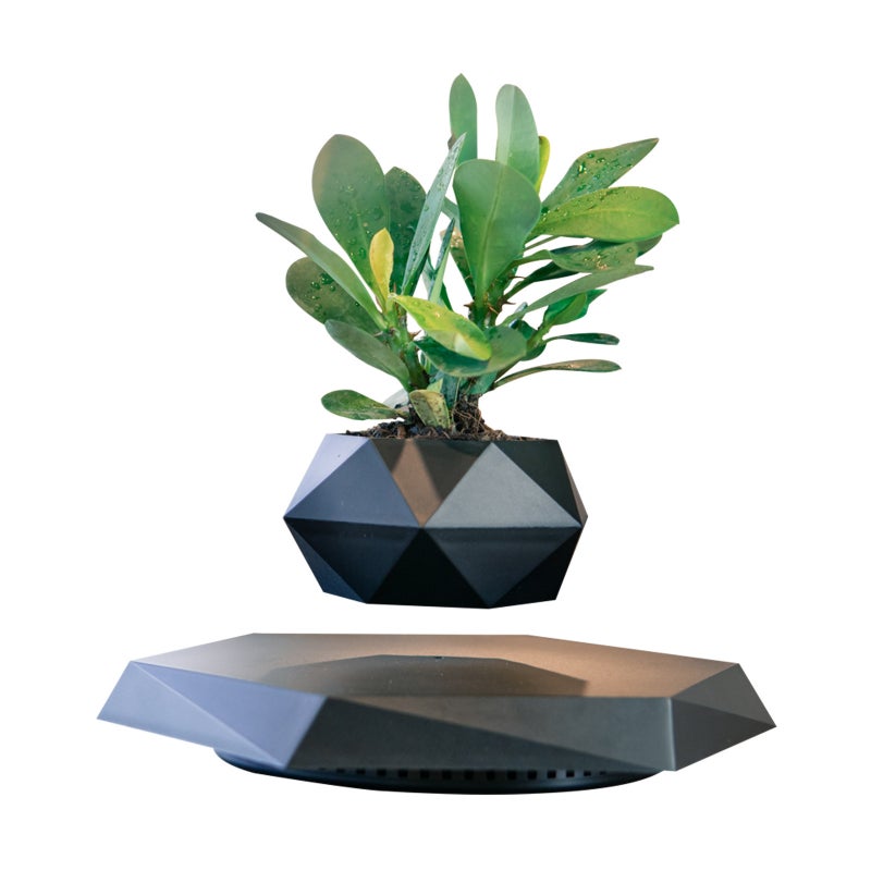 HCNT PZ1 Black (No Plant) Magnetic Levitation Plant Pot - Creative Decorative Item, Free Shipping - Image 1