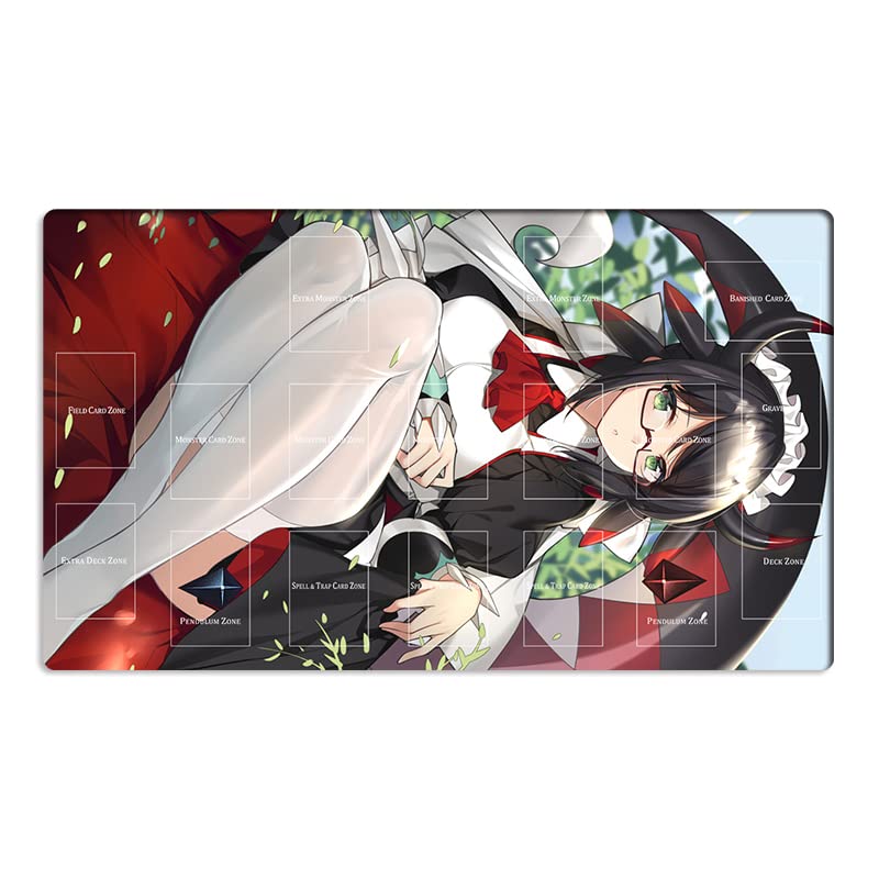Mlikemat New Playmat House Dragonmaid CCG TCG Trading Card Game Mat + Free Bag (ZD014-277-A) - Image 1