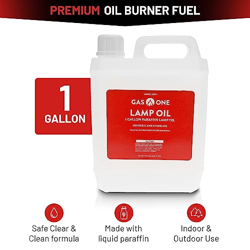 GasOne Liquid Paraffin Lamp Oil – 1 Gallon (128oz) Clear – Odorless, Smokeless Indoor Outdoor Fuel for Lanterns, Lamps, and Torches – Safe Packaging - Image 2