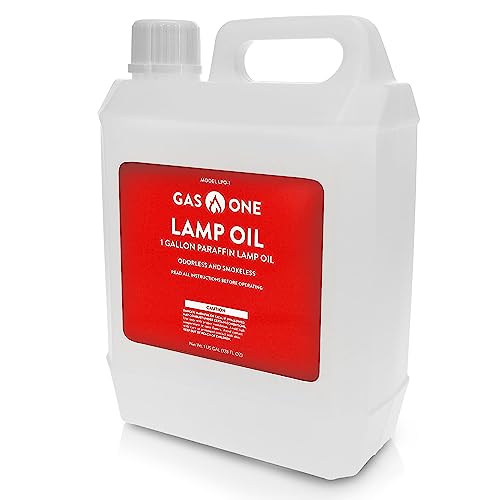 GasOne Liquid Paraffin Lamp Oil – 1 Gallon (128oz) Clear – Odorless, Smokeless Indoor Outdoor Fuel for Lanterns, Lamps, and Torches – Safe Packaging - Image 1
