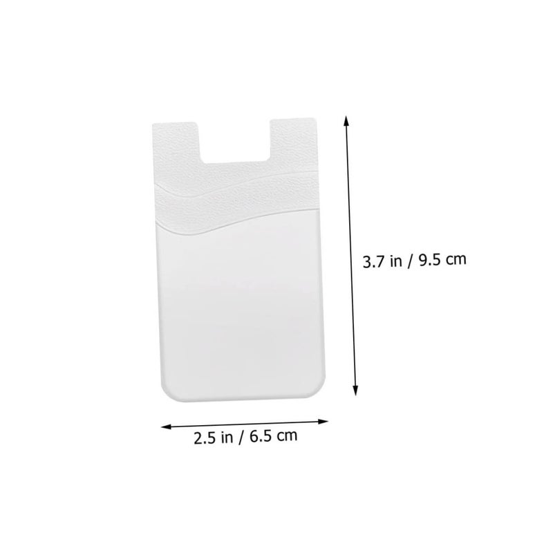 5 Pcs Adhesive Phone Card Holder Wallet For Credit Cards Cash Storage Black - Image 3
