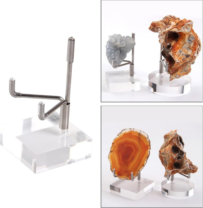 كلاراكو حامل عرض متين من الأكريليك، رف لعرض الأحافير والصخور والبلورات الجيودية القابلة للتحصيل، صغير الحجم - Image 4