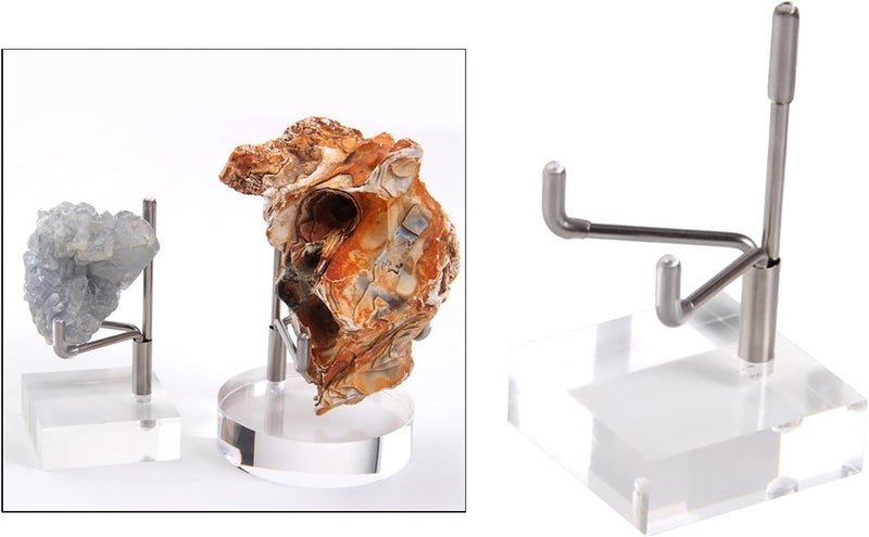 كلاراكو حامل عرض متين من الأكريليك، رف لعرض الأحافير والصخور والبلورات الجيودية القابلة للتحصيل، صغير الحجم - Image 2