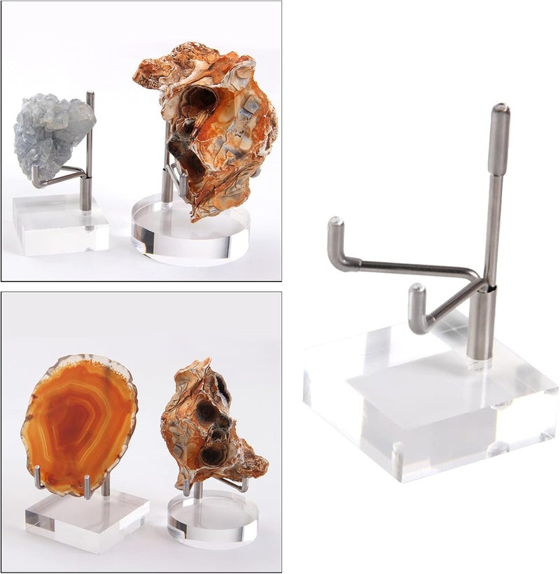 كلاراكو حامل عرض متين من الأكريليك، رف لعرض الأحافير والصخور والبلورات الجيودية القابلة للتحصيل، صغير الحجم - Image 5