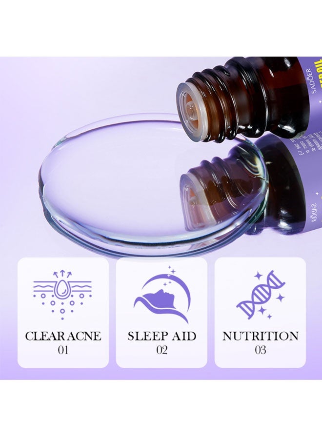 SADOER Natural Lavender Essential Oil - Sleep Aid for Faster Slumber & Reduced Night Awakenings, Skin Care for Clearing Acne & Brightening, Relaxing Aromatherapy Oil for Stress Relief, Relaxing Aromatherapy - Image 4