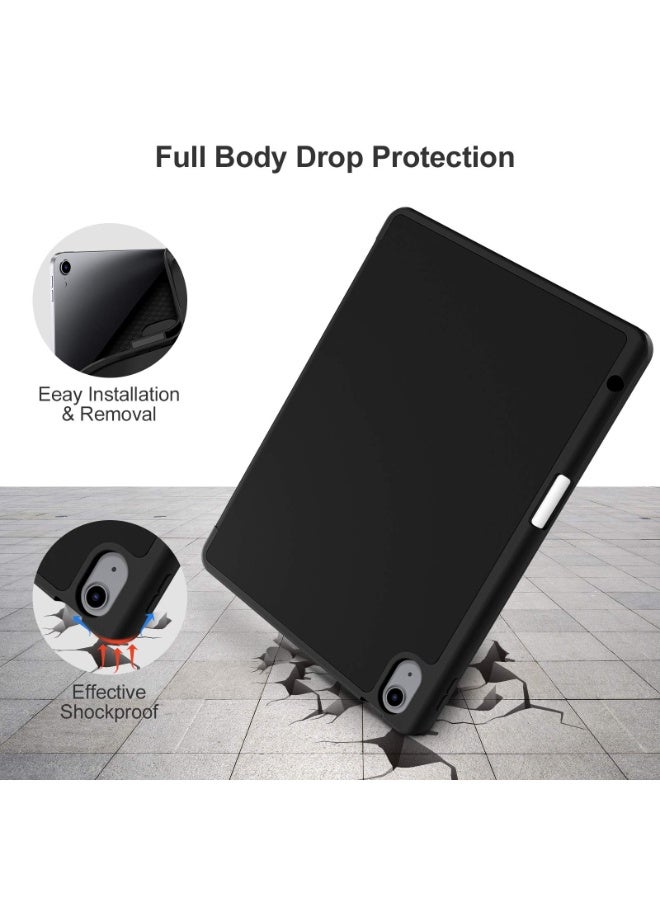for iPad Air 2025 7th M3 11-Inch Case Cover, Auto Wake/Sleep, Comfortable Skin Touch, Slim Trifold Stand Protective Cover with Soft TPU Back, Black - Image 3