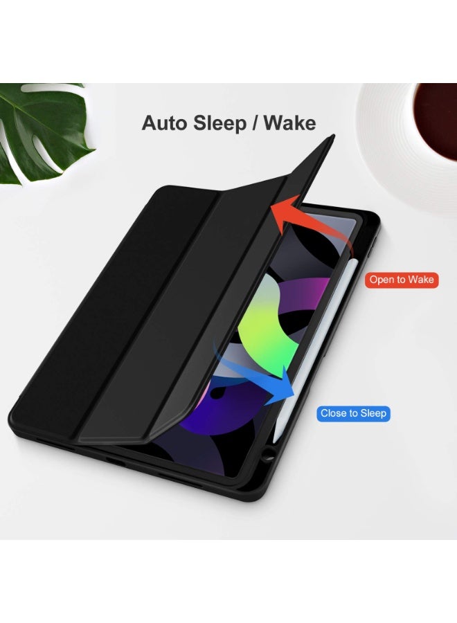 for iPad Air 2025 7th M3 11-Inch Case Cover, Auto Wake/Sleep, Comfortable Skin Touch, Slim Trifold Stand Protective Cover with Soft TPU Back, Black - Image 4