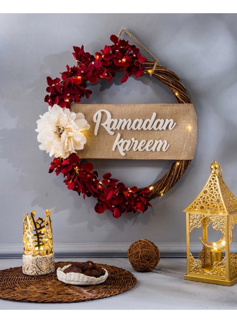 light Wreath for Ramadan (dark red color) - Image 3