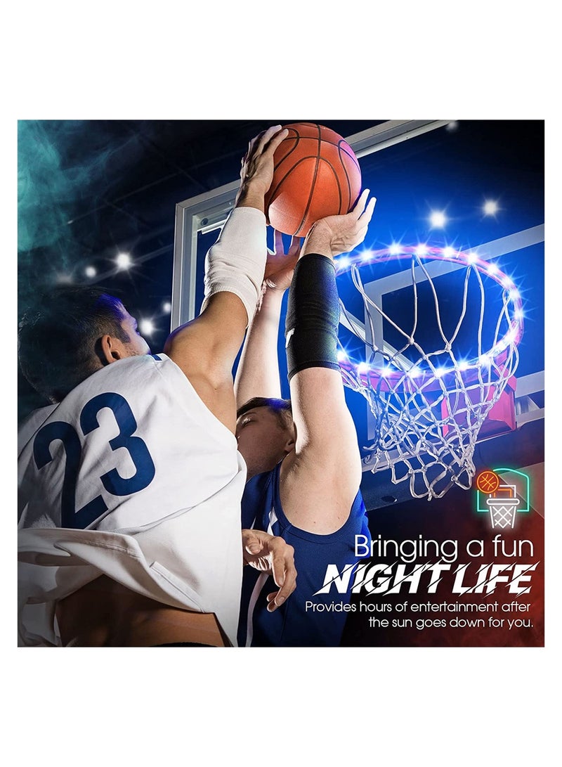 SYOSI LED Basketball Hoop Light, Remote Control Waterproof Basketball Rim Lights with 16 Colors 8 Lighting Modes, Waterproof Super Bright Goal Accessories for Kids Adults Boys Outdoor Game and Training  - Image 2