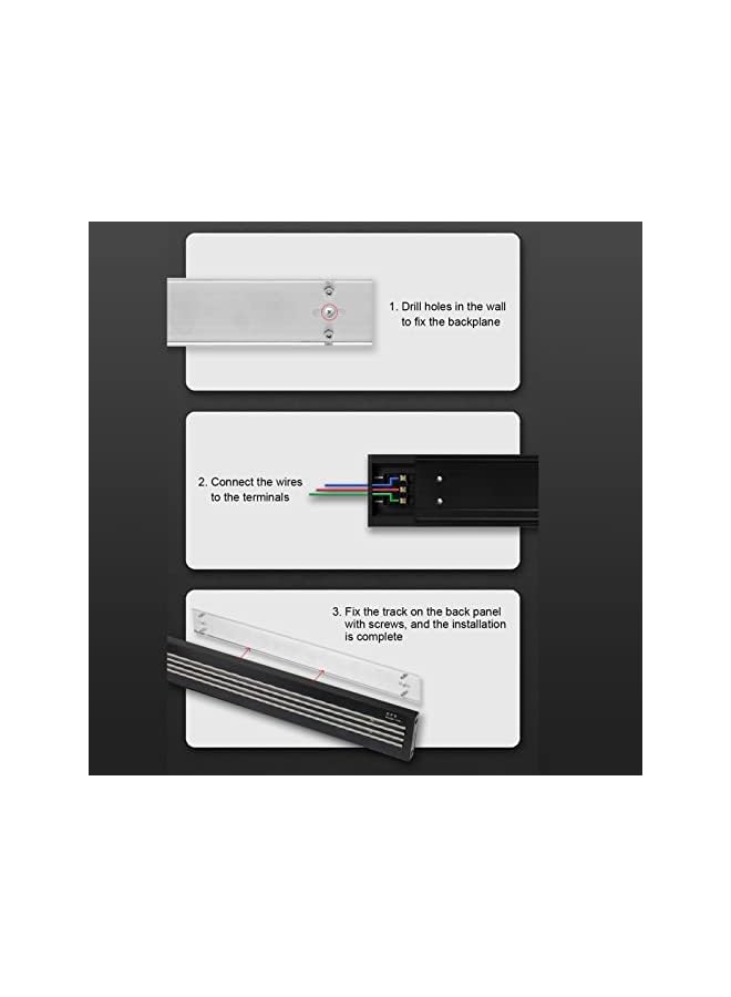PROMASS promass 250VAC 8000W 32A Power Track Socket Wall Mounted Sliding Rail Movable Power Strip 3 Adapters for Home Office(3 Universal Adapters)  - Image 5