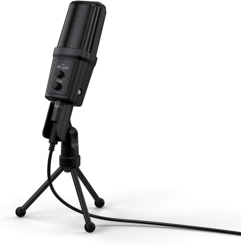 uRage Stream 700 HD USB Condenser Gaming Microphone with Headphone Monitoring and Pop Filter - Professional Streaming Podcast Mic for PC/Mac - 30Hz-18kHz Studio Quality with Adjustable Tripod Stand - Image 1