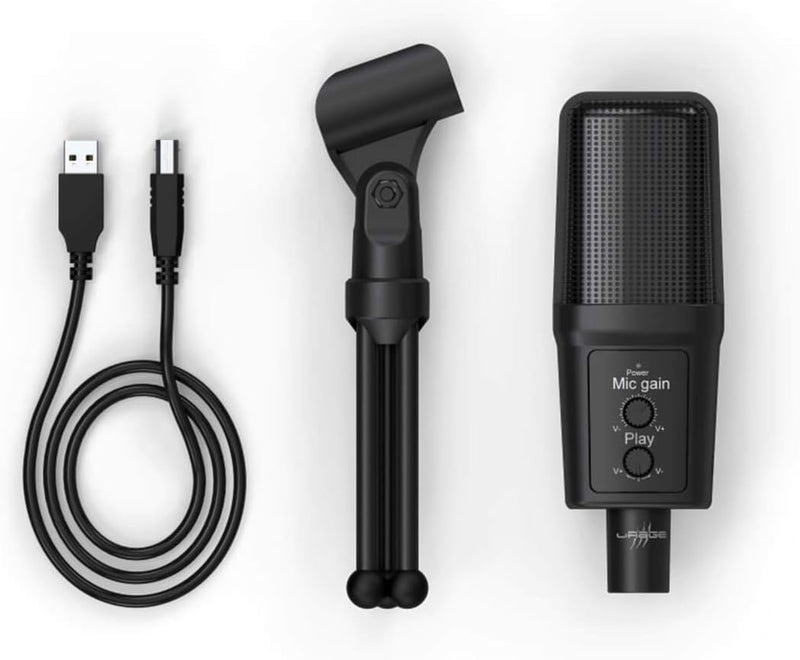 uRage Stream 700 HD USB Condenser Gaming Microphone with Headphone Monitoring and Pop Filter - Professional Streaming Podcast Mic for PC/Mac - 30Hz-18kHz Studio Quality with Adjustable Tripod Stand - Image 2