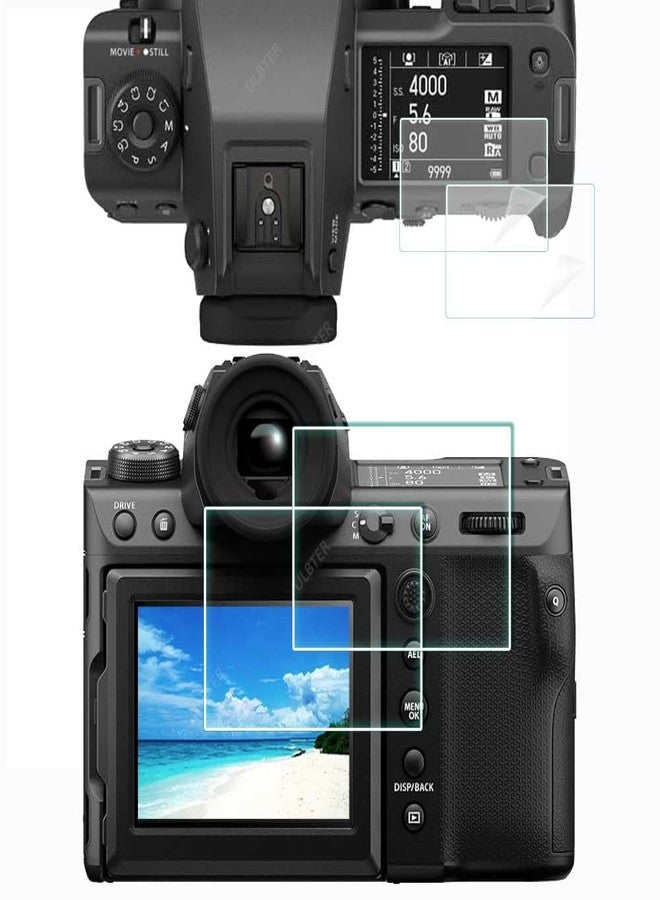 ULBTER Screen Protector for Fujifilm GFX 100 II Fuji GFX100 II 【Not for GFX 100S II】 LCD + PET Top Flim [2+2Pack] Tempered Glass 0.3mm 9H Hardness Anti-Scrach Anti-Fingerprint Anti-Bubble - Image 1