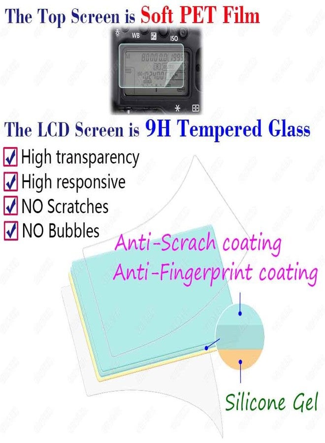 ULBTER Screen Protector for Fujifilm GFX 100 II Fuji GFX100 II 【Not for GFX 100S II】 LCD + PET Top Flim [2+2Pack] Tempered Glass 0.3mm 9H Hardness Anti-Scrach Anti-Fingerprint Anti-Bubble - Image 2