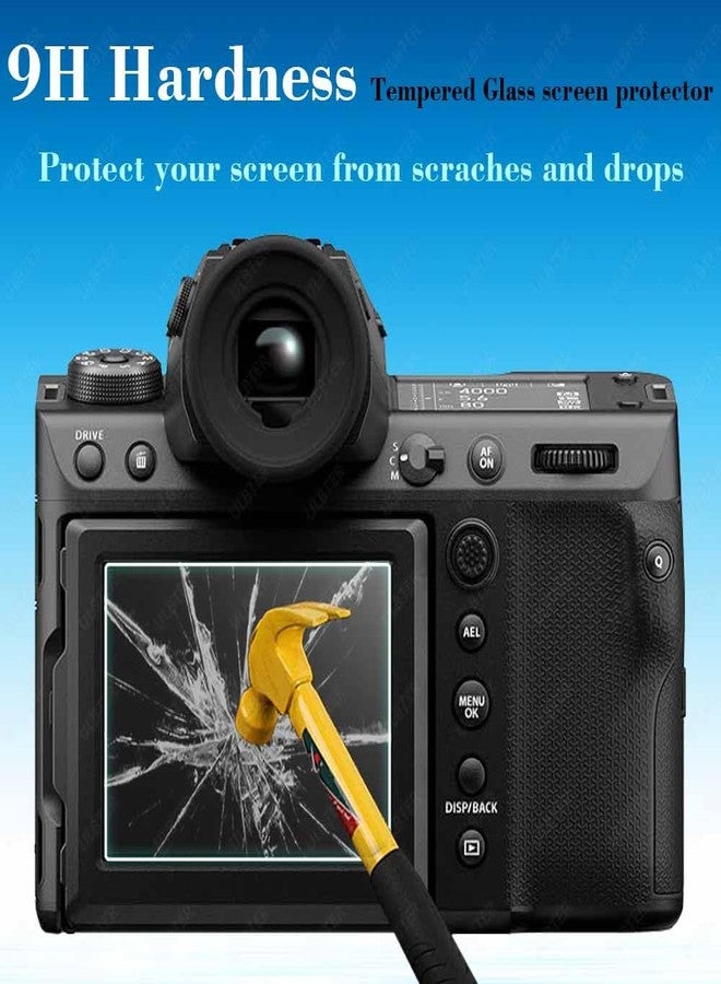 ULBTER Screen Protector for Fujifilm GFX 100 II Fuji GFX100 II 【Not for GFX 100S II】 LCD + PET Top Flim [2+2Pack] Tempered Glass 0.3mm 9H Hardness Anti-Scrach Anti-Fingerprint Anti-Bubble - Image 3