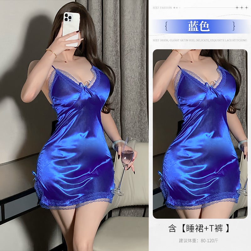 Sexy and Exciting Sexy Underwear Pure Sling Thin Lace Chic Dating Free Nightgown suit 8550 - Image 4