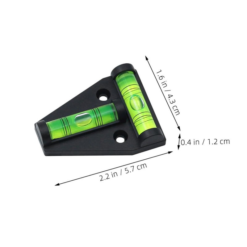 6Pcs Mini T Shape Bubble Level High Precision Plastic Orange Black 58x43x13mm - Image 3