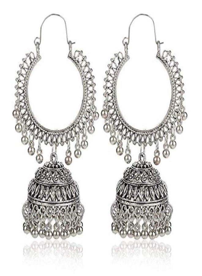 YouBella Jewellery Combo of Gold plated Rose Flower and Jhumka Earrings for Girls/Women - Image 4