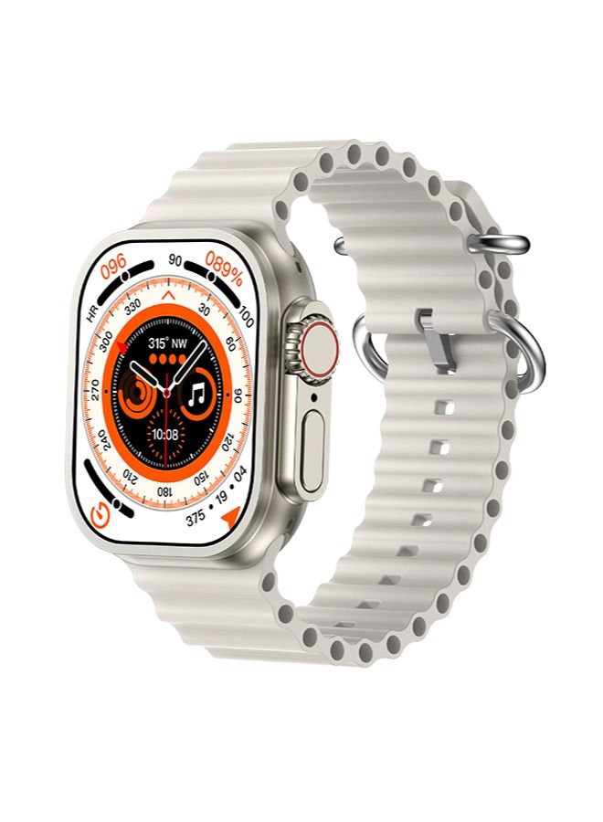 JOYFOCUS Z77 Ultra Smartwatch 2.1-inch IPS Full-angle HD Color Screen Bluetooth Call Smart Voice Assistant GPS Positioning Sports Watch-White - Image 2