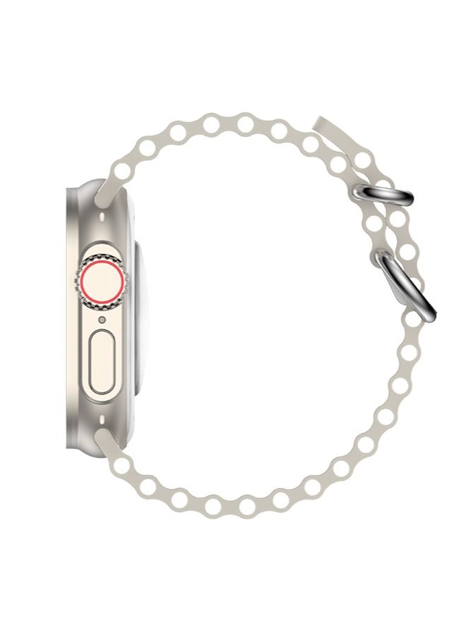 JOYFOCUS Z77 Ultra Smartwatch 2.1-inch IPS Full-angle HD Color Screen Bluetooth Call Smart Voice Assistant GPS Positioning Sports Watch-White - Image 4