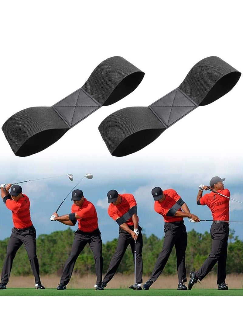 Y&D Golf Swing Armband Trainer Aid Grip Secret Arm Band Trainer, Training Aids Professional Motion Posture Correction For Men Women Kids (2 Pack Band, Black) - Image 1