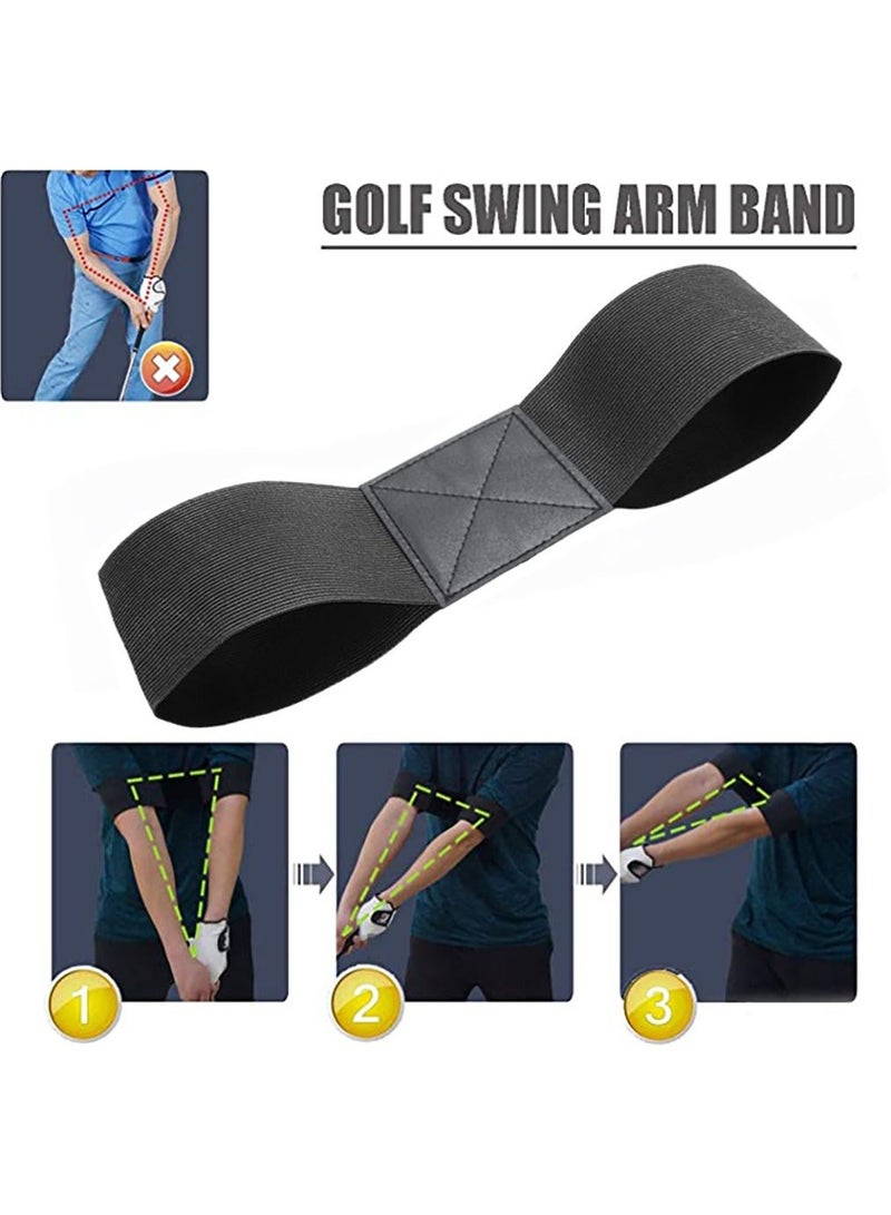 Y&D Golf Swing Armband Trainer Aid Grip Secret Arm Band Trainer, Training Aids Professional Motion Posture Correction For Men Women Kids (2 Pack Band, Black) - Image 2