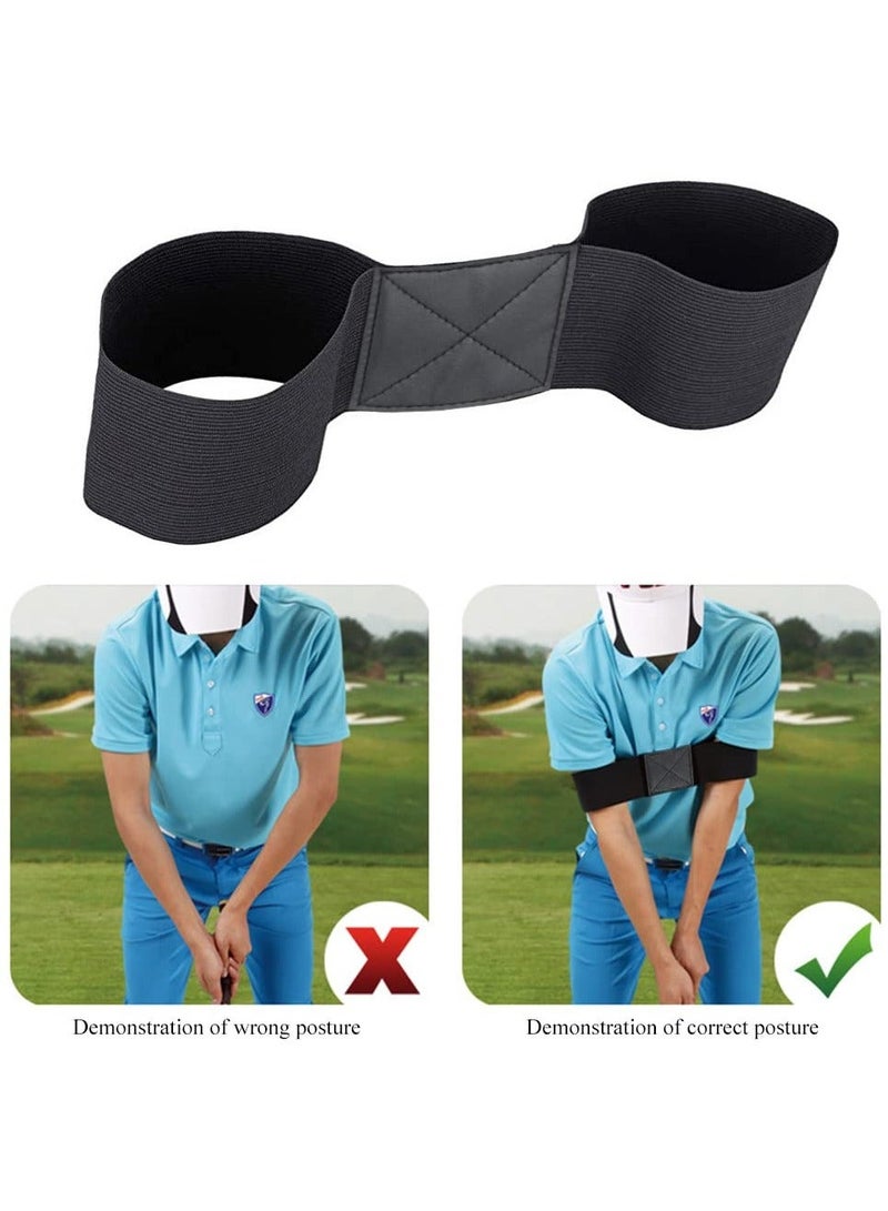 Y&D Golf Swing Armband Trainer Aid Grip Secret Arm Band Trainer, Training Aids Professional Motion Posture Correction For Men Women Kids (2 Pack Band, Black) - Image 3