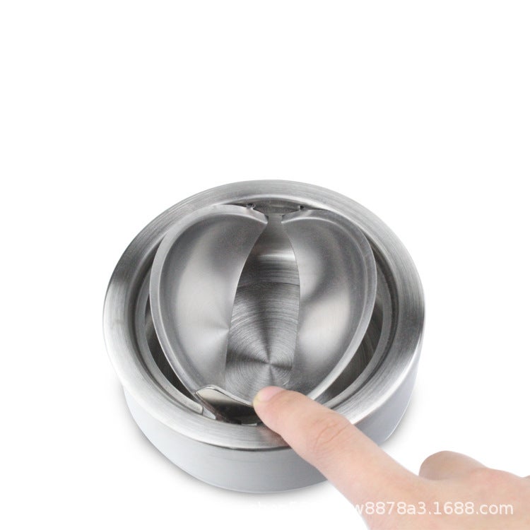 Supply Stainless Steel Ashtray Thickeneded Windproof El Bar Ktv Car Customization And Delivery - Image 5