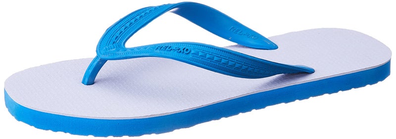 Relaxo Men's CU0021G White Blue Slippers 8 (CU0021GWHBL0008) - Image 1