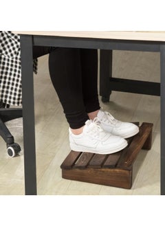 Aden Home Under Table Footrest, Foot Stand, Wooden Foot Riser, Table Natural Wood Footrest, AMAS01  - Image 1
