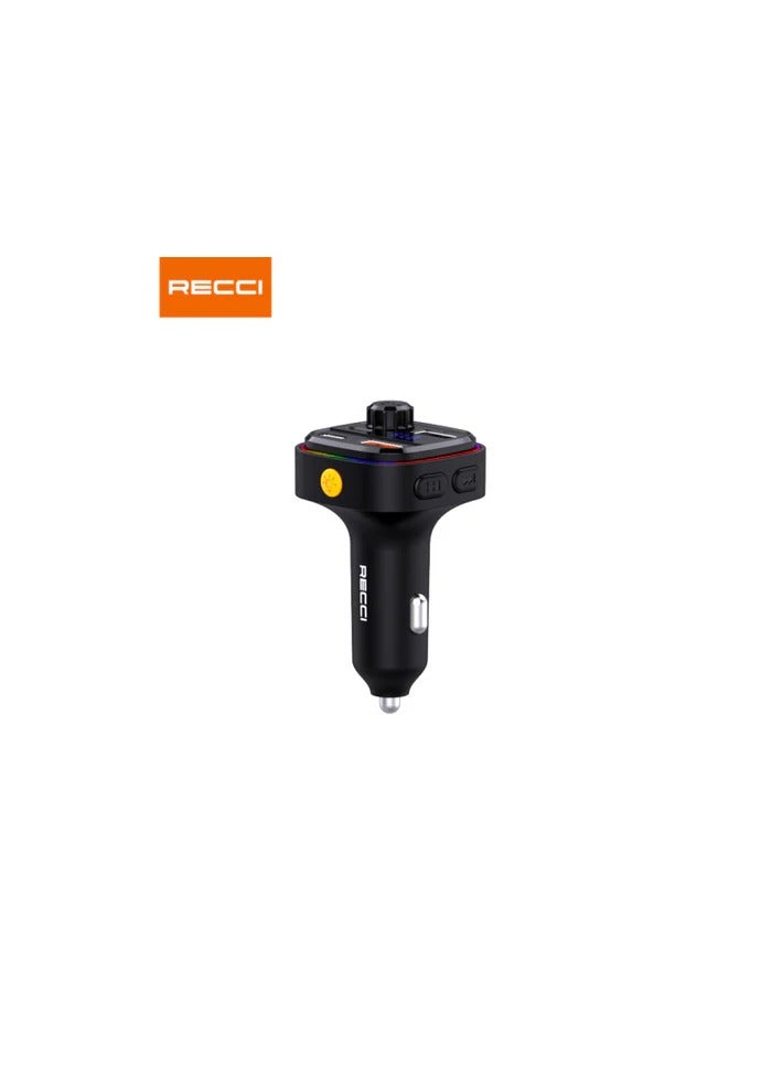 RECCI 15W+15W Multi-Functional With FM Car Charger RQ08 - Image 3