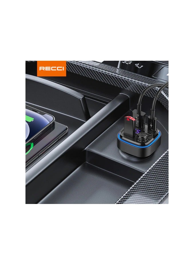 RECCI 15W+15W Multi-Functional With FM Car Charger RQ08 - Image 4
