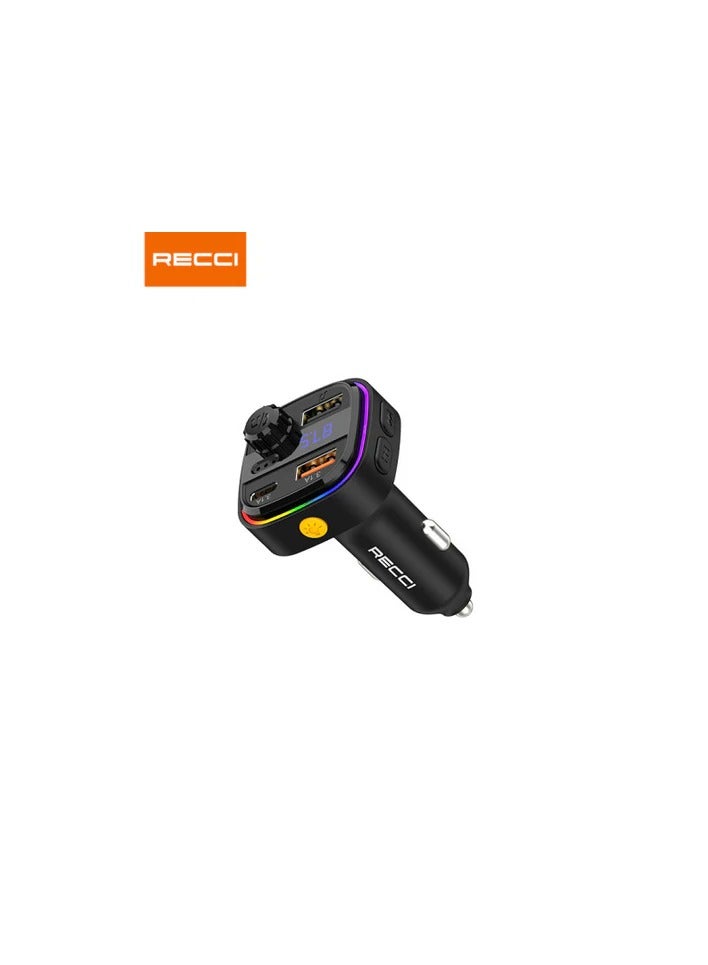 RECCI 15W+15W Multi-Functional With FM Car Charger RQ08 - Image 5