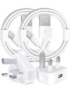 iPhone Charger Lightning Cable, [Apple MFi Certified] 2 Pack USB Plug Rapid Wall Charger Travel Plug & 2 Pack Lightning to USB Fast Charging Data Sync Transfer Cord with iPhone 13 112/11/XS/XR/X/8/7/i