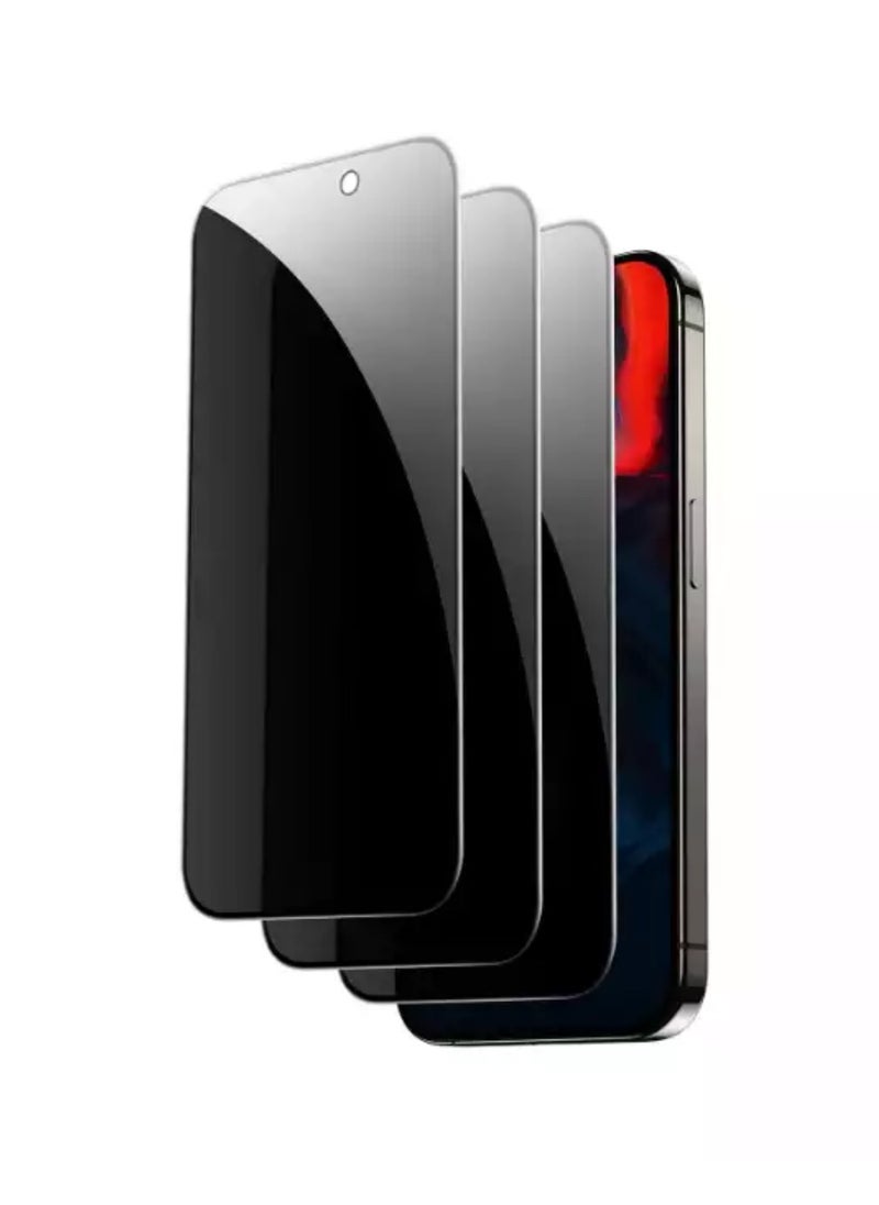 ELTRAZONE iPhone Tempered Glass 3 Pack Privacy Screen Protector Set For iPhone 15 Pro Max 6.7 Inch Anti-Spy Tempered-Glass, Scratch Resistant iPhone Glass Full-Coverage Glass (Privacy, iPhone 15 Pro Max)  - Image 1