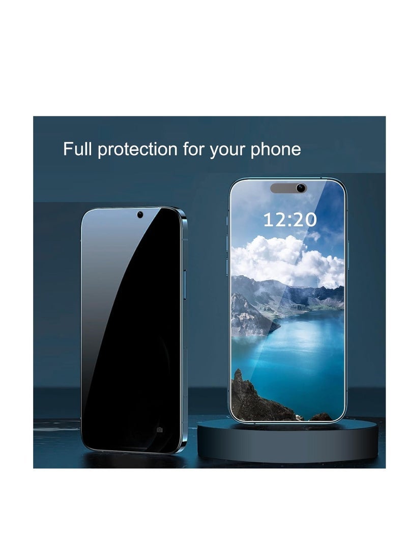 ELTRAZONE iPhone Tempered Glass 3 Pack Privacy Screen Protector Set For iPhone 15 Pro Max 6.7 Inch Anti-Spy Tempered-Glass, Scratch Resistant iPhone Glass Full-Coverage Glass (Privacy, iPhone 15 Pro Max)  - Image 4