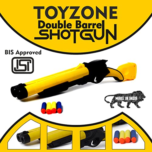Toy Zone Toyzone Batman Double Barrel Shotgun-58786 | Foam Blaster Double Barrel l Gun | Safe and Long Range | Lock & Load Pump Action | 5-Play Shotgun Shells with Gun | Shotgun Boomstick | Pull & Action Pro-Shot | For Kids, Teens - Image 4