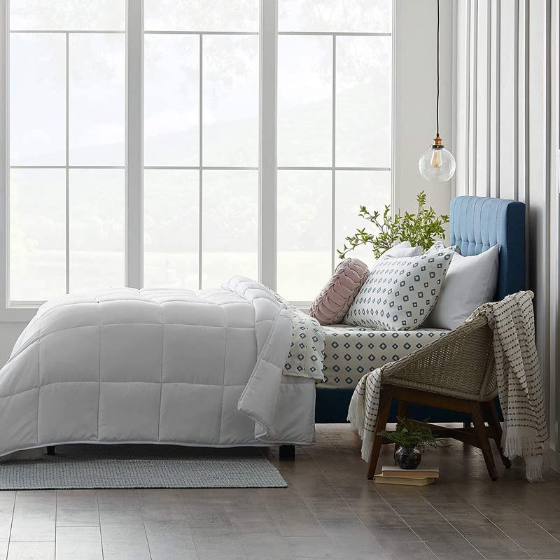 Razzai Restful Sleep Microfiber Summer Season Ac Comforter 220 GSM (90" x 90" Inches/228cm x 228cm) - Queen Size Comforter|White| - Image 3